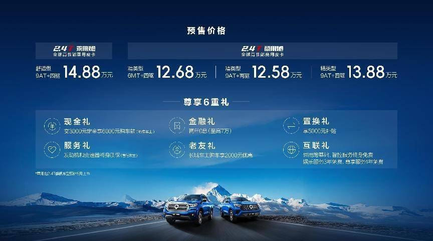 KK体育24T长城炮开启预售1258万元起 北京车展(图1)
